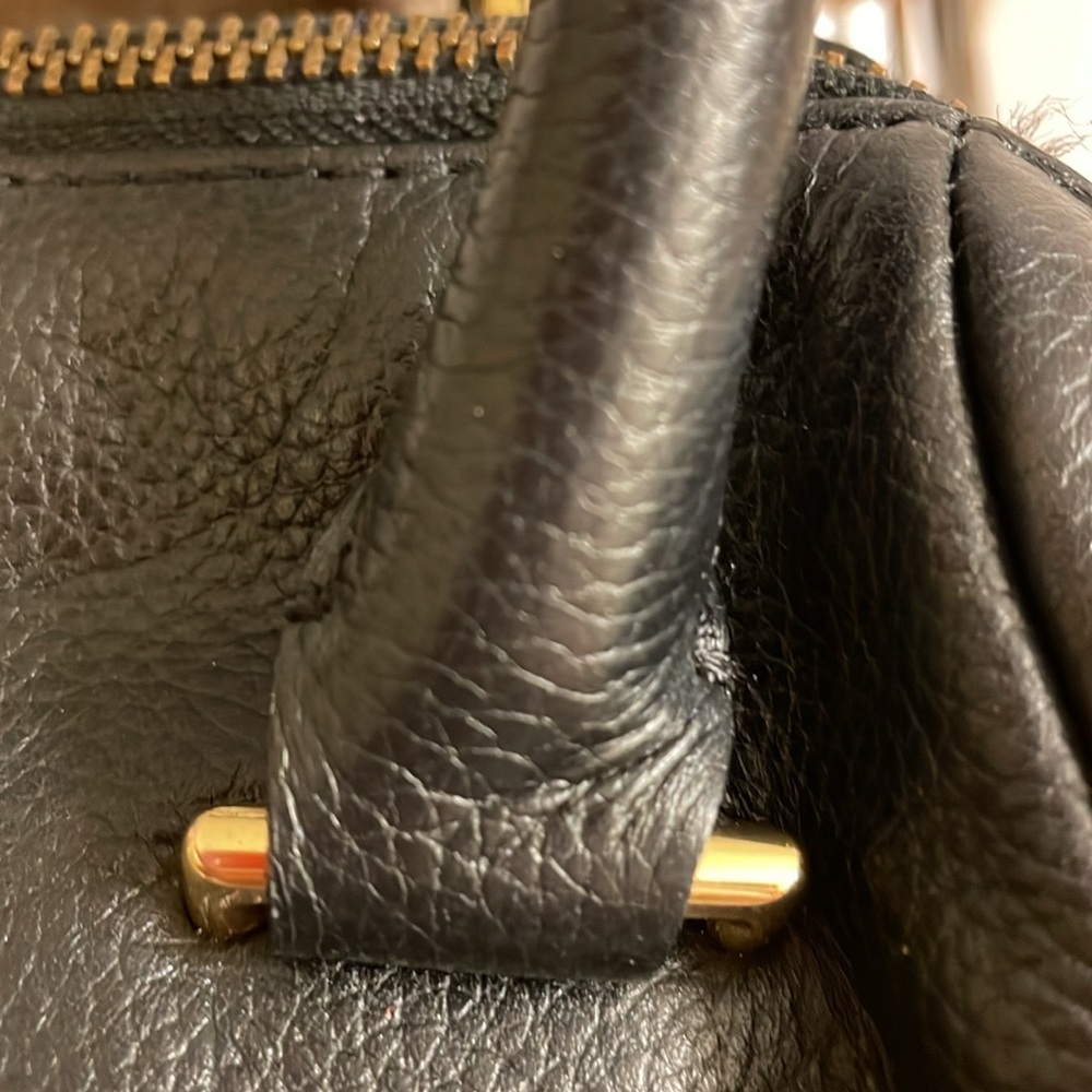 Banana Republic Black Pebbled Leather Satchel and Crossbody - Picture 4 of 7